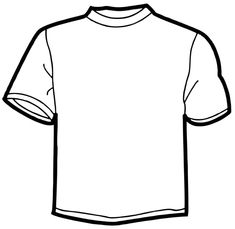 a black and white drawing of a t - shirt with short sleeves on the chest