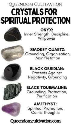 Use these crystals intentionally to block negative energy from attacking your spirit and penetrating your aura. The 4x6 inch Mylar Holographic Resealable Bagincludes:(1) Crystal Info Card(1) 3x4 White Organza Jewelry Drawstring Bag(5) Crystals: Onyx, Smokey Quartz, Black Obsidian, Black Tourmaline and Amethyst. Block Negative Energy, Crystal Protection, Crystal Healing Chart, Magic Spell Book, Crystals Healing Properties, Spiritual Crystals, Herbal Magic, Protection Crystals, Spiritual Protection