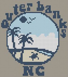 an image of a cross stitch pattern with the words, beach bums on it