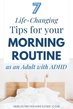 Learn why mornings are difficult when you have ADHD plus get 7 easy tips to improve your morning routine starting today. Delayed Sleep Phase Syndrome, Morning Routine Tips, Yoga Workout Routine, Morning Pages, Daily Yoga Workout, Routine Tips, I'm Busy, Evening Routine, Daily Yoga