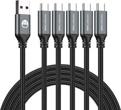 3A Quick Charger Cord, 6 Foot Compatible Samsung Galaxy S10 S9 S8 Plus, Note 10 9 8, LG V50 V40 G8 G7(Grey) >>> * 5-PACK 6 FT USB 2.0 CABLE: Super fast charging time, conforming to the USB Type C Specification version 1.1, 56kilohm, standard identification, which ensures a safe charging at 3.0A Maximum. No damage to your legacy USB hub; Perfect 6 feet long cord, enjoying the data sync & charge anywhere and anytime.𝐓𝐲𝐩𝐞 𝐜 𝐜𝐡𝐚𝐫𝐠𝐞𝐫 𝐟𝐚𝐬𝐭 𝐜𝐡𝐚𝐫𝐠𝐢𝐧𝐠. Portable Phone Charger, Macbook 12 Inch, Types Of Braids, Charger Cord, Braid Designs, Usb Type A, New Macbook, Charging Cord, Iphone Charger