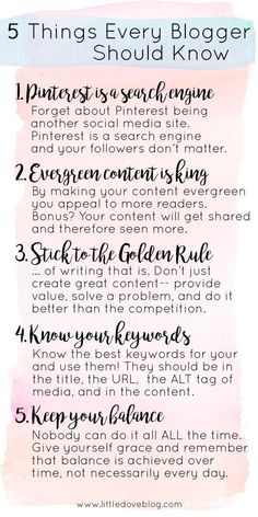 the 5 things every blogger should know