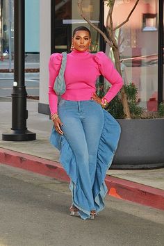 What's The Ruffle About Denim Pants – Spoiled Boutique Spoiled Boutique, Ruffle Jeans, Wide Leg Denim Pants, Wide Leg Denim, Denim Outfit, Denim Pants, Jumpsuit Dress, Jumpsuit Romper, High Waist