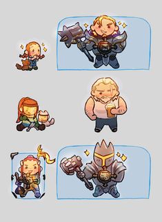 some character designs for the game overwatch