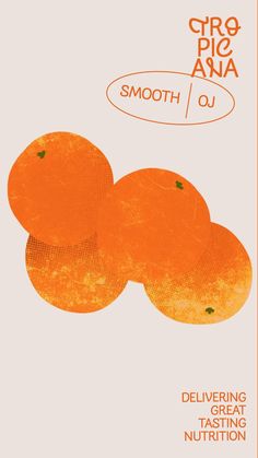 two oranges sitting on top of each other in front of a white background with the words, cro - pic asia smooth