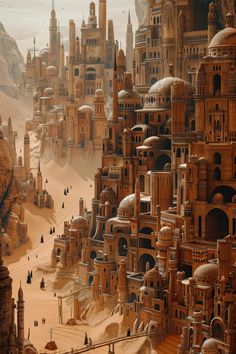 an image of a futuristic city in the desert