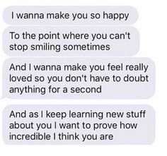 two texts that are in the same language, one says i wanna make you so happy