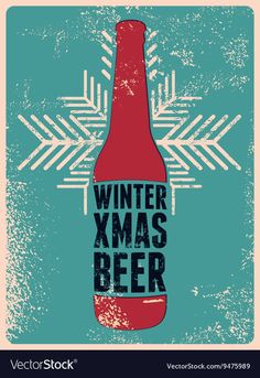 a beer bottle with the words winter xmas beer