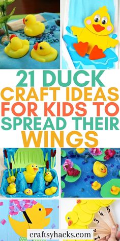 some crafts for kids to make with the words, duck and other things in them