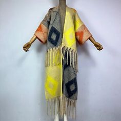 This super soft and warm wool cardigan kimono is perfect for the cold weather. Unlike other sweaters and wools, the wool used for this beauty is non itchy. Think of your favorite throw blanket, the comfort and warmth it gives but 10x stylish and wearable any where. This kimono is all that and more! One size fits S-4X Material: Wool One Size Fits Most Size Chart Unique Kimono, Wool Kimono, Oversized Kimono, Royal Diamond, Cardigan Kimono, Loose Cardigan, Fashion Unique, Long Kimono, Winter Coats Women