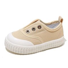 • Upper Material: Canvas• Season: Spring & Autumn• Feature: Anti-Slippery• Feature: Breathable• Fashion Element: Shallow• Outsole Material: Rubber• Heel Type: Flat• Insole Material: Latex• Fit: Fits true to size, take your normal size• Closure Type: Slip-On• Pattern Type: Solid• Lining Material: Canvas• Heel Height Spring Beige Slip-on Sneakers With Rubber Sole, Spring Non-slip Slip-ons With Round Toe, Slip-on Canvas Shoes With Rubber Sole And Closed Toe, Casual Non-slip Slip-on Canvas Shoes, White Non-slip Slip-ons For Summer, Beige Non-slip Slip-ons, Breathable Slip-ons For Summer, Spring Non-slip Round Toe Slip-ons, Comfortable Beige Canvas Shoes With Rubber Sole