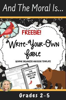 a book cover with the title freebie write - your - own table and other graphic organizer and book templates