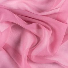 Silk Chiffon Fabric by the Yard | Mood Fabrics PINK Carnation Pink, Club Fashion, Silk Chiffon Fabric, Baby Pink Aesthetic, Mood Fabrics, Dress Forms, Muslin Fabric, Pink Silk, Fashion Fabric