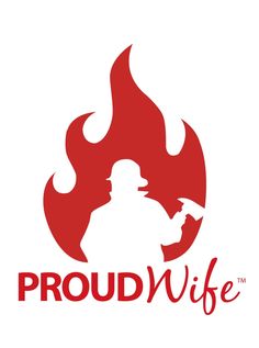 the logo for proud life with a firefighter