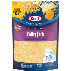 kraff natural cheese coby jack, 1 5 - pound bags pack of 6