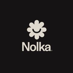 a black and white logo with the word nolaka on it's side