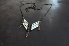 Chevron Ladder Quill Necklace by acidzip on Etsy, $59.99 Porcupine Quill Jewelry, Porcupine Quills, Antler Jewelry, Mushroom Jewelry, Chevron Necklace, Modernist Jewelry, Diy Jewelry Inspiration, Jewelry Design Inspiration, Boho Pendant