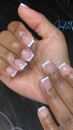 French Tip With Clear Base, Extra Short Acrylic Nails French Tip, French Tip Press On Nails Short, Extra Short Gel X Nails, Small French Tips, Small French Tip Nails, Short White French Tip Nails, Short White French Tip, French Tip Short