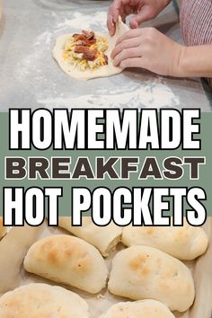 homemade breakfast hot pockets with text overlay