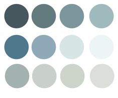 different shades of blue and gray are shown in the same circle, each with an individual's name on it