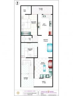 the floor plan for a house with two levels and three rooms on each level,