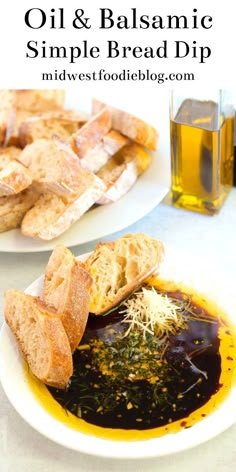 oil and balsamic simple bread dip is an easy appetizer for any special occasion