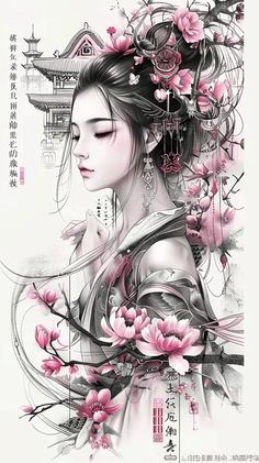 Japanese Geisha Drawing, Japanese Geisha Tattoo, Geisha Drawing, Guerriero Samurai, Geisha Tattoo Design, Wrist Tattoo Ideas, Samurai Tattoo Design, Geisha Tattoo, Muster Tattoos