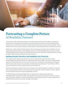 a white paper with the title, forecasting a complete picture of available demand