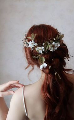 Woven Branches, Vine Crown, Butterfly Headpiece, Half Crown, Scarborough Fair, Boho Bridal Hair, Boho Headpiece, White Apple, Fairycore Aesthetic