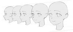 an image of a line of heads with different facial expressions on the face and head