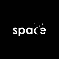 the word space written in white on a black background