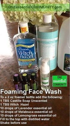 One Essential Community, Melaleuca Essential Oil, Essential Oil Beauty, Detox Kur, Foaming Face Wash, Young Living Oils, Diy Essential Oils, Natural Diy