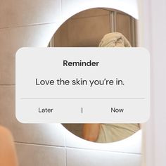 Love Your Skin Quotes Beauty, Text About Skincare, Love The Skin You Are In Quotes, Love The Skin You Are In, Skin Care Text, Skin Care Instagram Story, Skincare Reminder, Creative Photography Projects