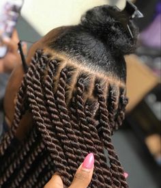 New Hairstyle For Women, Natural Black Hairstyles, Big Twist Braids Hairstyles, Brazilian Wool Hairstyles, Hair Colors Ideas, Haircuts For Ladies, Hairstyle For Women