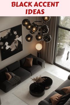 This pin showcases bold black accents in modern home decor, featuring stylish tips on how to incorporate black elements for a fresh, contemporary look using furniture and design ideas.