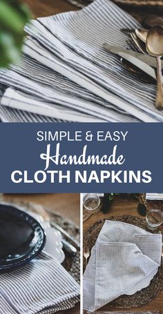 simple and easy handmade cloth napkins