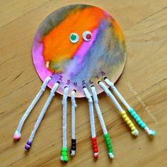 a paper plate with colorful sticks sticking out of it and the words children could have some extra counting practice, but that