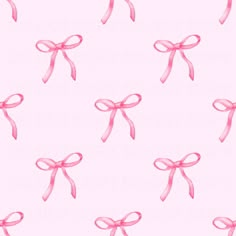 pink bows on a light pink background for fabric or wallpaper, all tied together