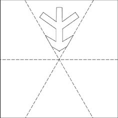 an arrow is shown in the middle of a rectangled square with lines going through it