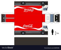 the paper model of a coca cola truck