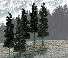 Woodland 6-8 Ready Made Conifer Colors Trees 1582 - MPM Hobbies Warhammer Scenery, Conifer Trees, Model Railway, Model Making, Pine Tree, Model Railroad, Ready Made, Planting, Trees