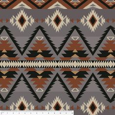 an image of a native style pattern with brown and white colors on it's sides