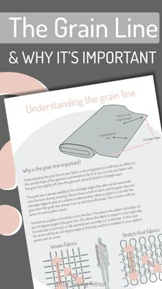 the grain line and why it's important info sheet - informational brochure