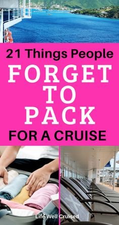 two things people forget to pack for a cruise