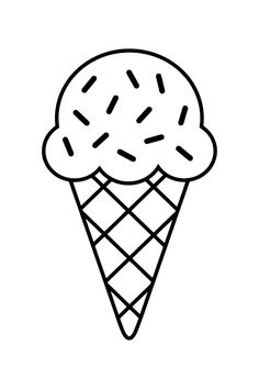 Ice Cream SVG Cutting Files | Ice Cream Birthday SVG Ice Cream Doodle Cute, Ice Cream Svg Free, Ice Cream Outline, Ice Cream Template, Silhouette Cameo Projects Beginner, Ice Cream Drawing, Cream Tshirt, Ice Cream Svg