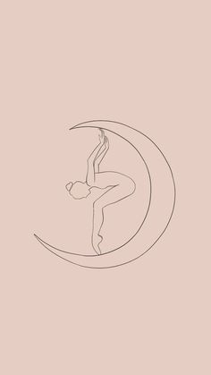 a drawing of a person doing a handstand on the moon