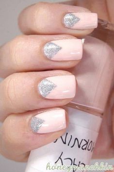 Nails Silver Nail Designs, Unghie Nail Art, Pink Nail Designs, Silver Nails, Nailed It, Summer Nail, Fancy Nails, Manicure E Pedicure