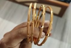 Gajulu Designs Gold, Simple Bangles For Daily Wear, Bangle Designs Gold Daily Wear, Simple Gold Bangles For Daily Use Indian, Bangels Designes Gold For Women Simple, Regular Wear Bangles Gold, Latest Gold Bangles For Women, Necklace Design Ideas