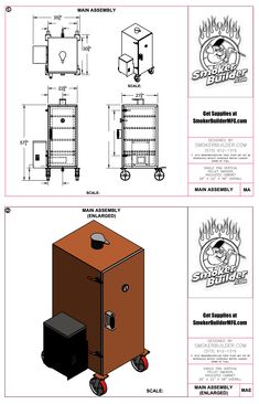 smoker blueprint Small Smoker, Build A Smoker, Backyard Smokers, Smoker Pellets, Smoker Designs, Smoker Plans, Diy Smoker, Smoker Trailer, Fish Smoker