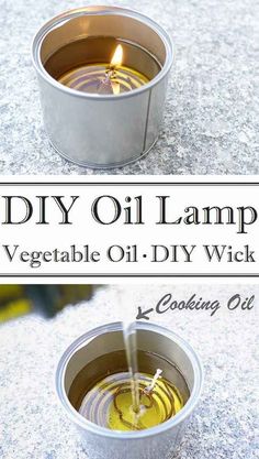 diy oil lamp made from an old metal bucket